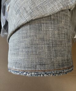 Capiro Klub Polsterstoff Möbelstoff blau creme Breite 140cm 10 Meter