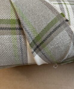 Polsterstoff Möbelstoff Ravel 500 kariert grau apfelgrün Breite 140cm 10 Meter