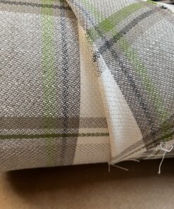 Polsterstoff Möbelstoff Ravel 500 kariert grau apfelgrün Breite 140cm 10 Meter