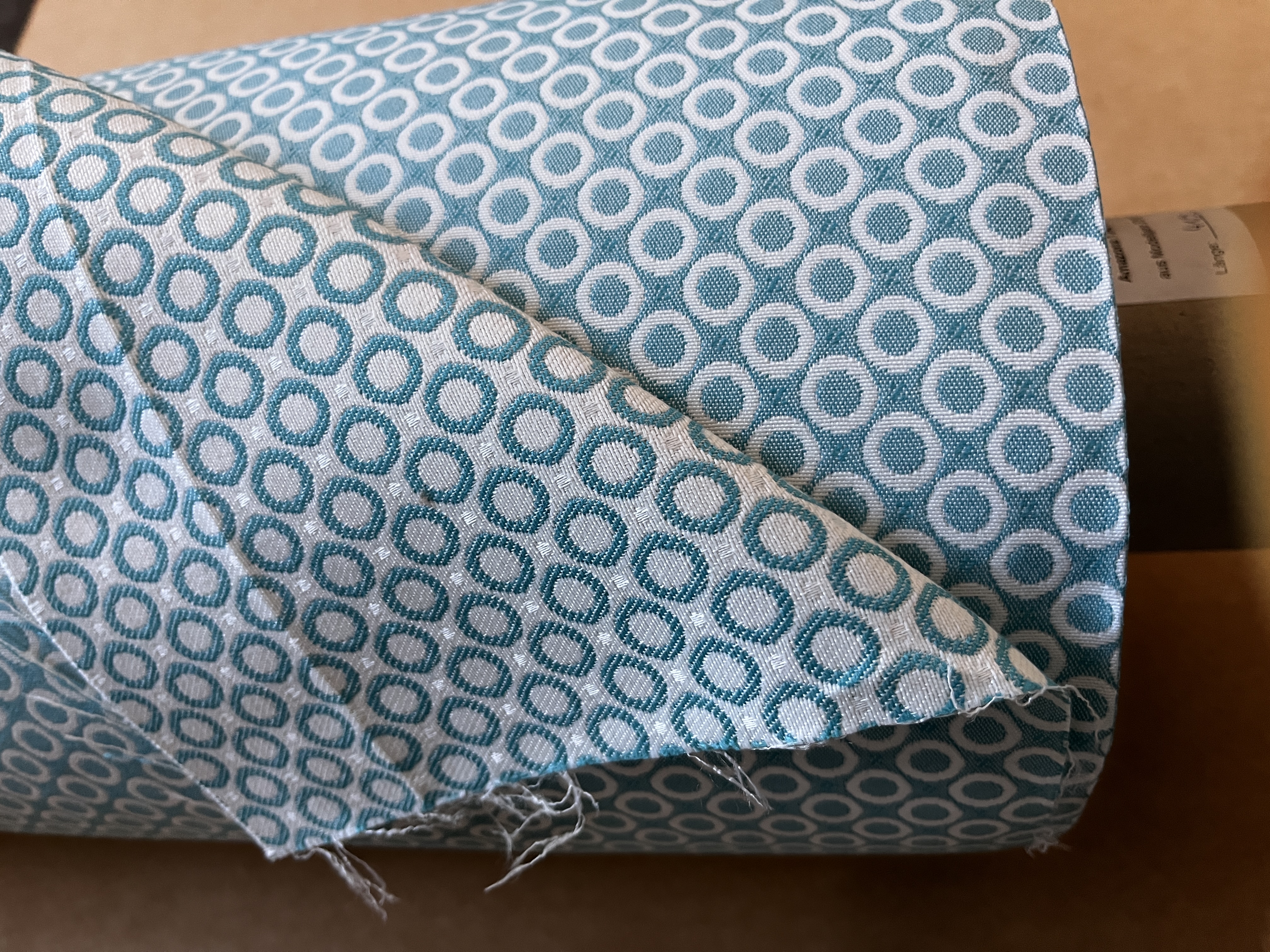 Tecon Rimini Col.4 Amazona Polsterstoff Möbelstoff türkis weiß Breite 140cm 10 Meter