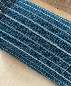 Rohleder Hitex Meterware Polsterstoff Möbelstoff petrol gestreift Breite 140cm 10 Meter