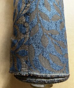 Ega 4000 Meterware Kissenstoff Dekostoff braun/grau blau Blumen Breite 140cm 10 Meter