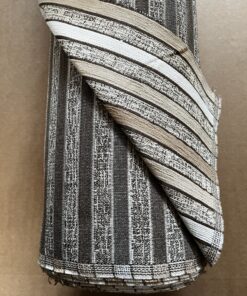 Meterware Polsterstoff Dekostoff gestreift taupe creme Breite 140cm 10 Meter