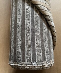 Meterware Polsterstoff Dekostoff gestreift taupe creme Breite 140cm 10 Meter
