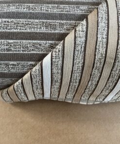 Meterware Polsterstoff Dekostoff gestreift taupe creme Breite 140cm 10 Meter