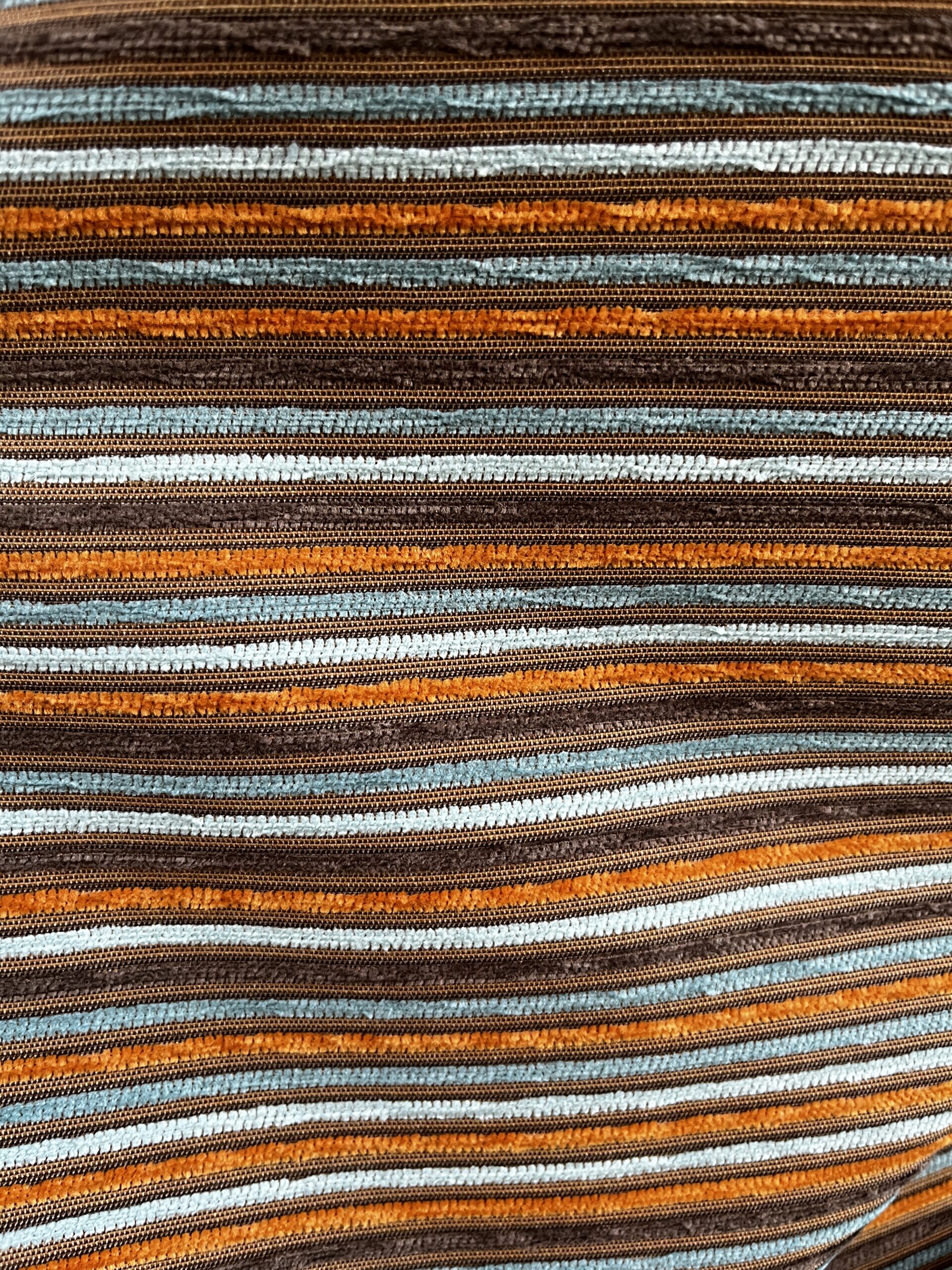 Tecon Meterware Polsterstoff Beach gestreift orange blau Breite 140cm 10 Meter