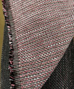 Tecon Meterware Polsterstoff Masala anthrazit rot Breite 140cm 10 Meter