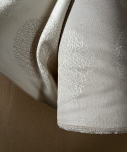 Tecon Meterware Gardinenstoff Beige Blattmuster Breite 140cm 10 Meter