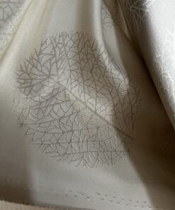 Tecon Meterware Gardinenstoff Beige Blattmuster Breite 140cm 10 Meter