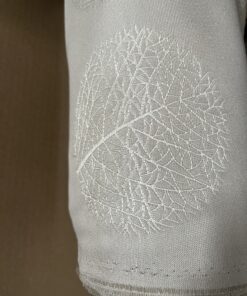 Tecon Meterware Gardinenstoff Beige Blattmuster Breite 140cm 10 Meter