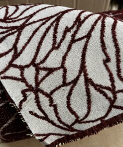 Meterware Tecon Breite Creme Weinrot 140cm 10 Meter