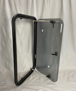 Dometic Ausstellfenster mit Rahmen, 800 x 450 mm, schwarz getönt
