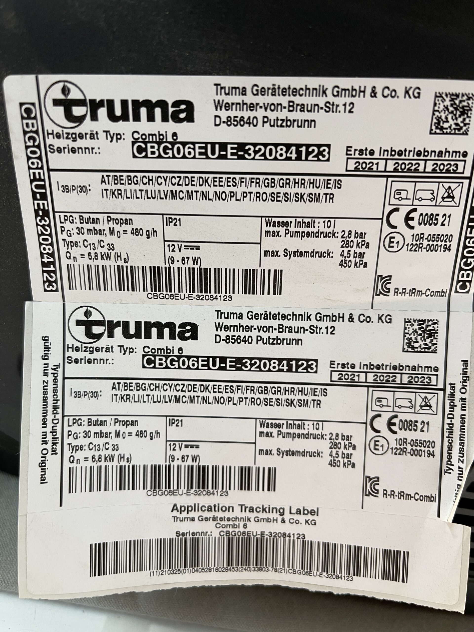 Truma Heizung Combi 6 ohne Bedienteil