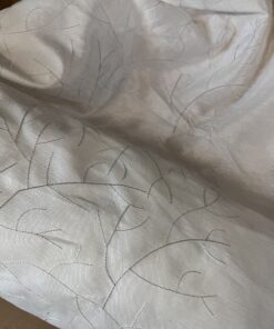 10 Meter Gardinenstoff  Meterware Creme mit Muster Wohnmobil Camper