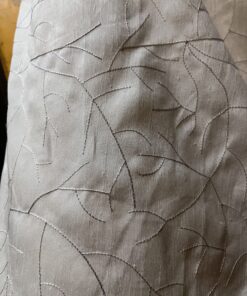 10 Meter Gardinenstoff  Meterware Creme mit Muster Wohnmobil Camper