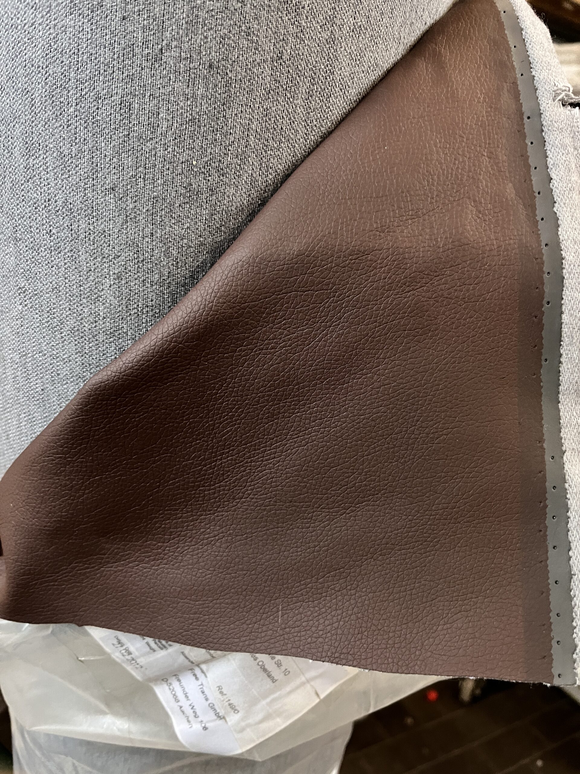 Tecon 10 Meter Polsterstoff Kunstleder Kastanie Wohnmobil Camper