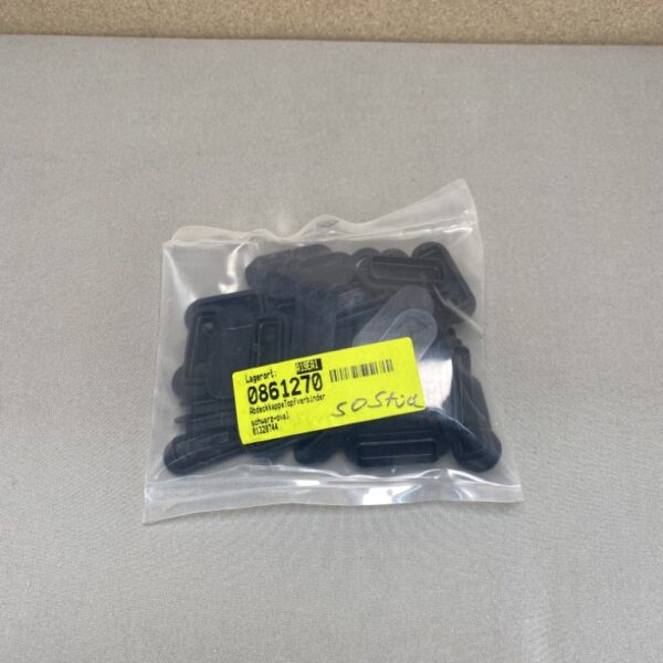 Abdeckkappe Topfverbinder schwarz-oval 50 Stück