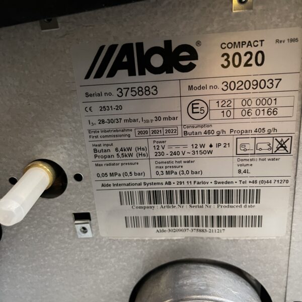 Alde Heizung Compact 3020 HE inkl. Zubehör