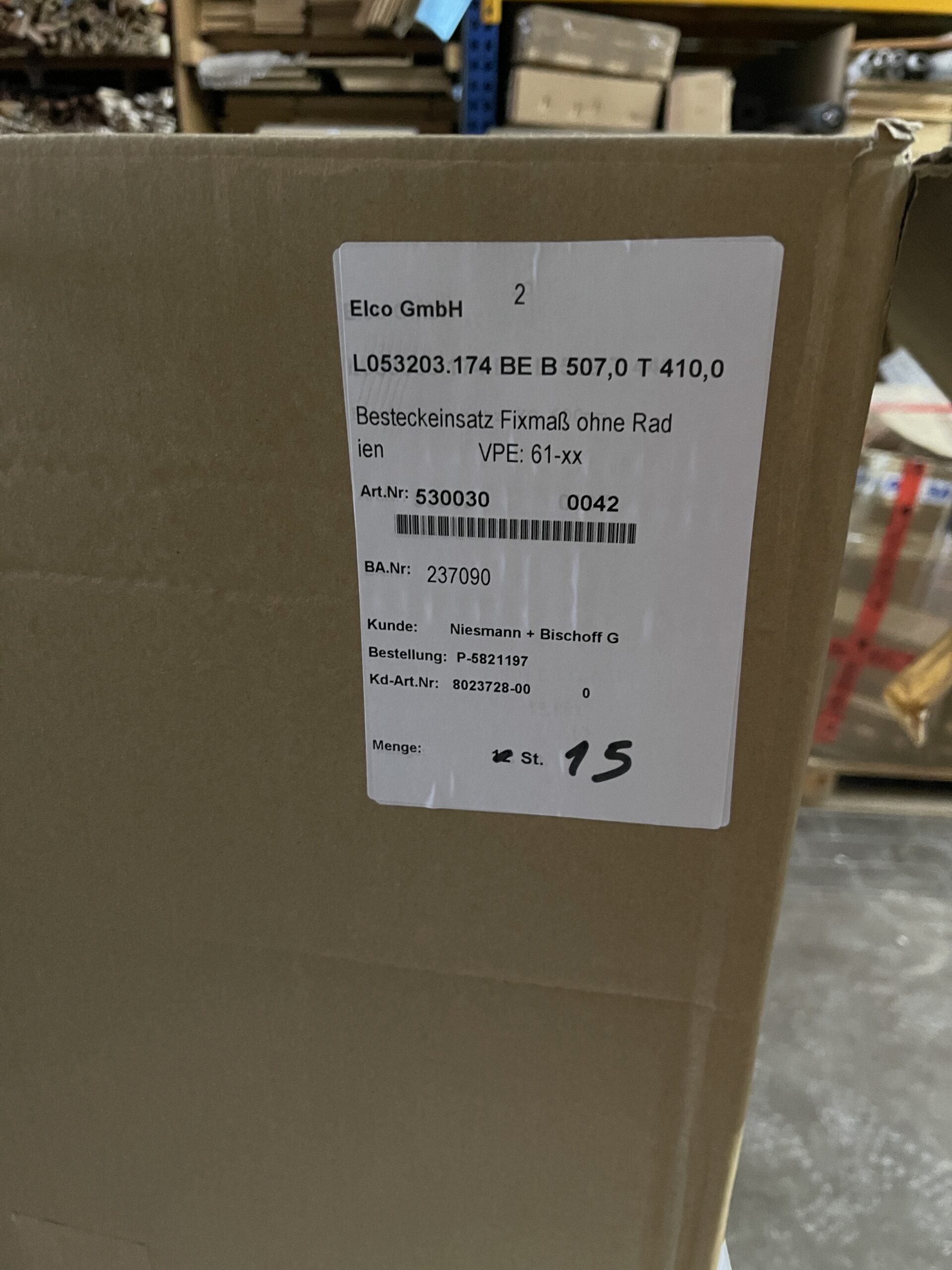 Elco Besteckkasten Besteckeinsatz 50,5 x 41 cm weiß