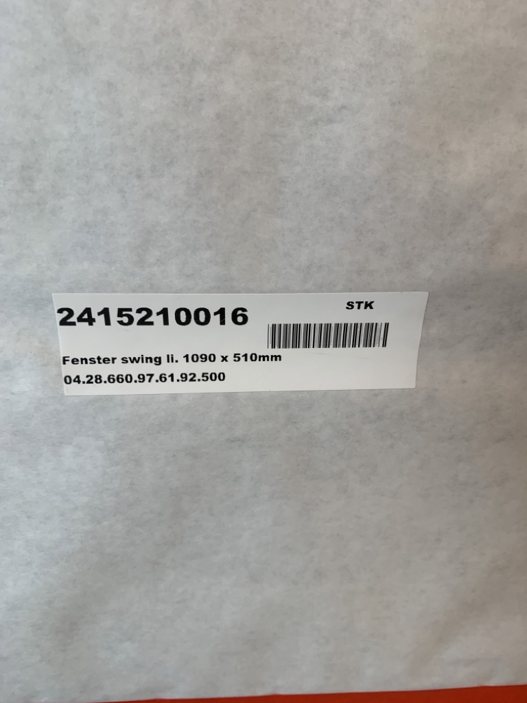 Ausstellfenster Hobby Polyplastic 1090x510mm links 43 R-001745 Neu