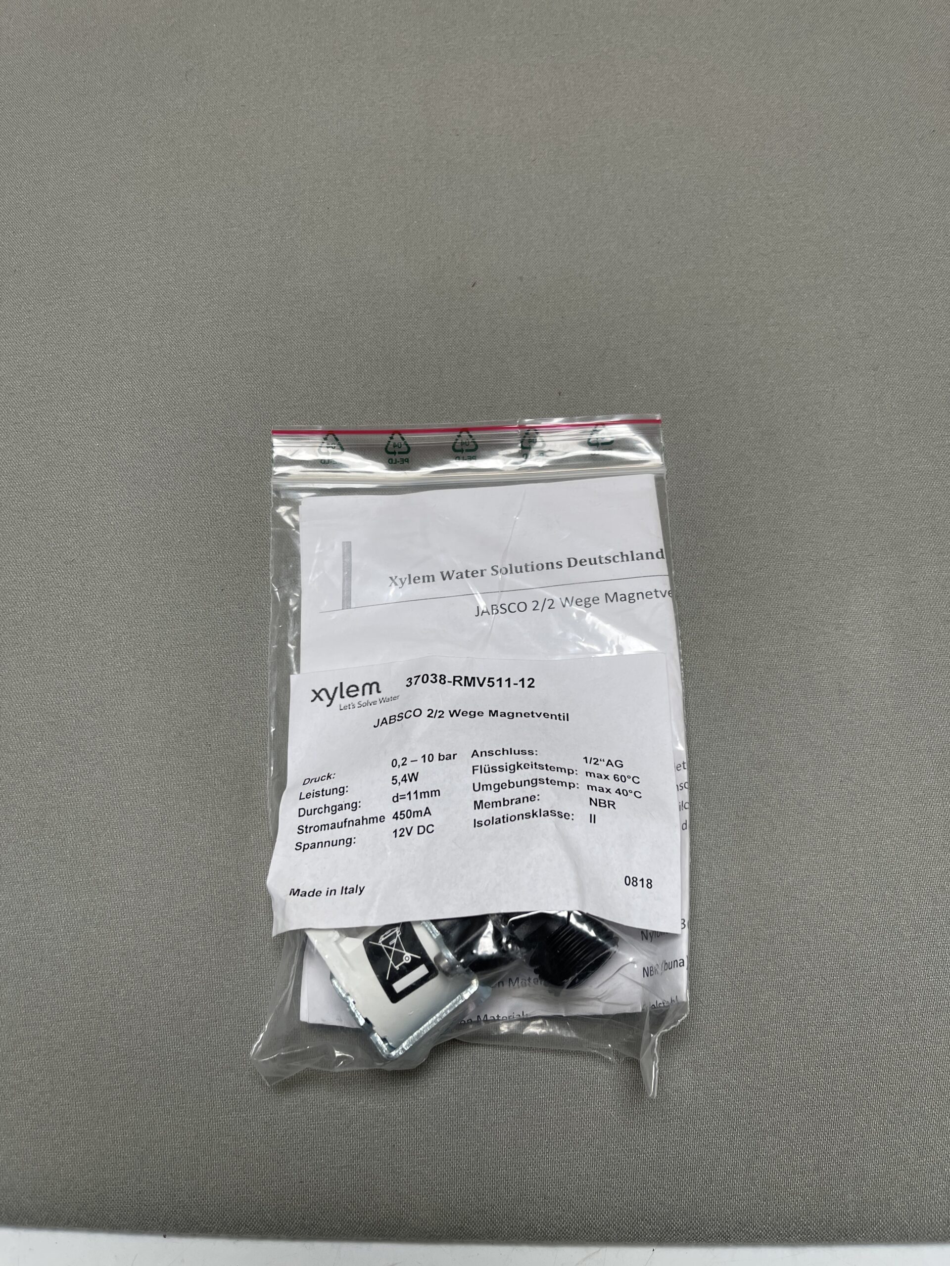 Jabsco Deluxe Flush Electric Toilets Touch Pad Controller 58020 inkl. 2/2 Wege Magnetventil