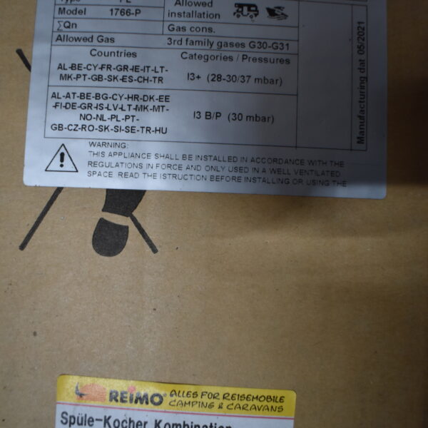 Can Gas Einbaukochfeld mit Spüle FL 1766-P