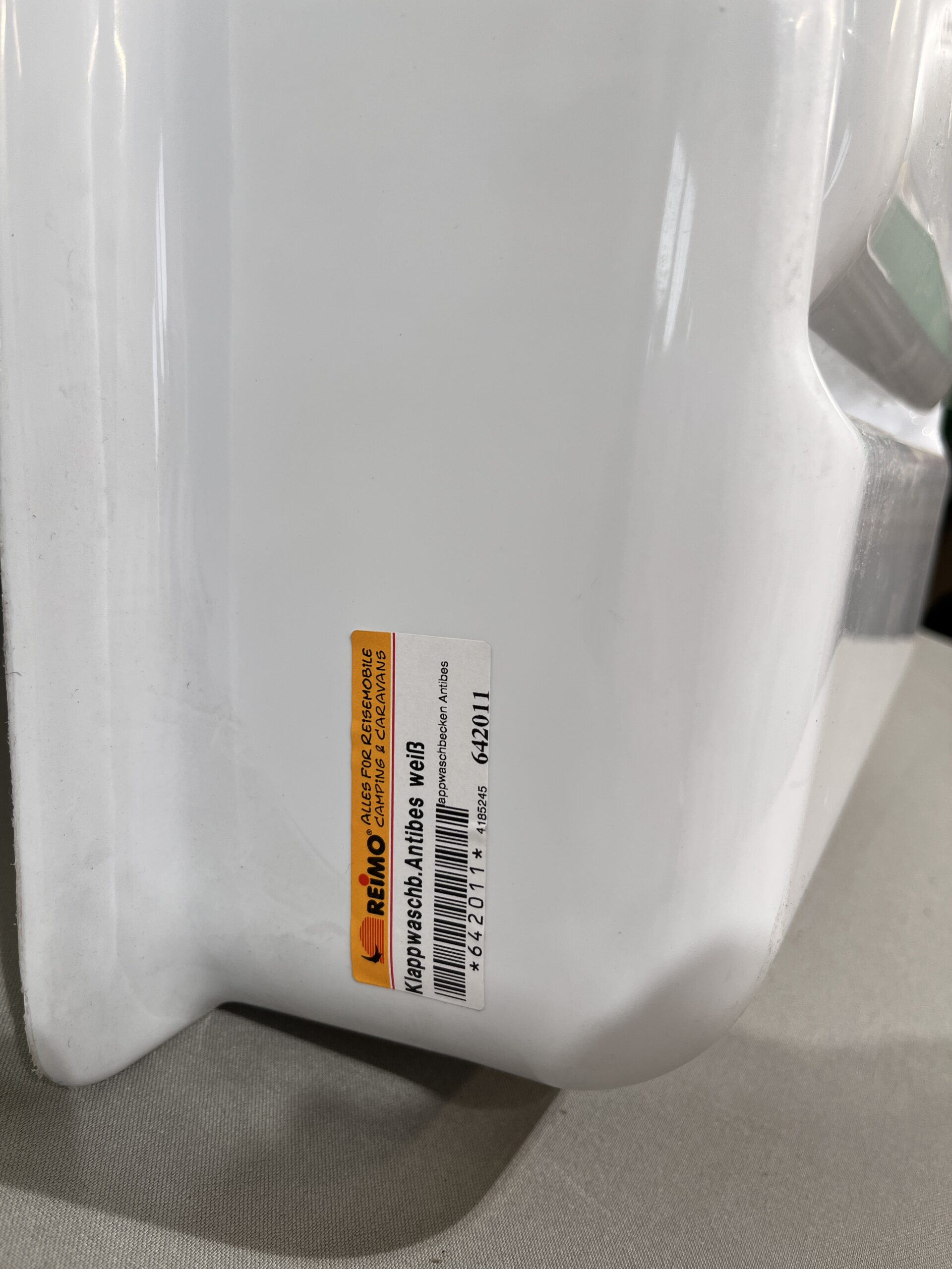 Reimo Klappwaschbecken ca. 75x50 cm weiß mit Spiegel und Stauraum