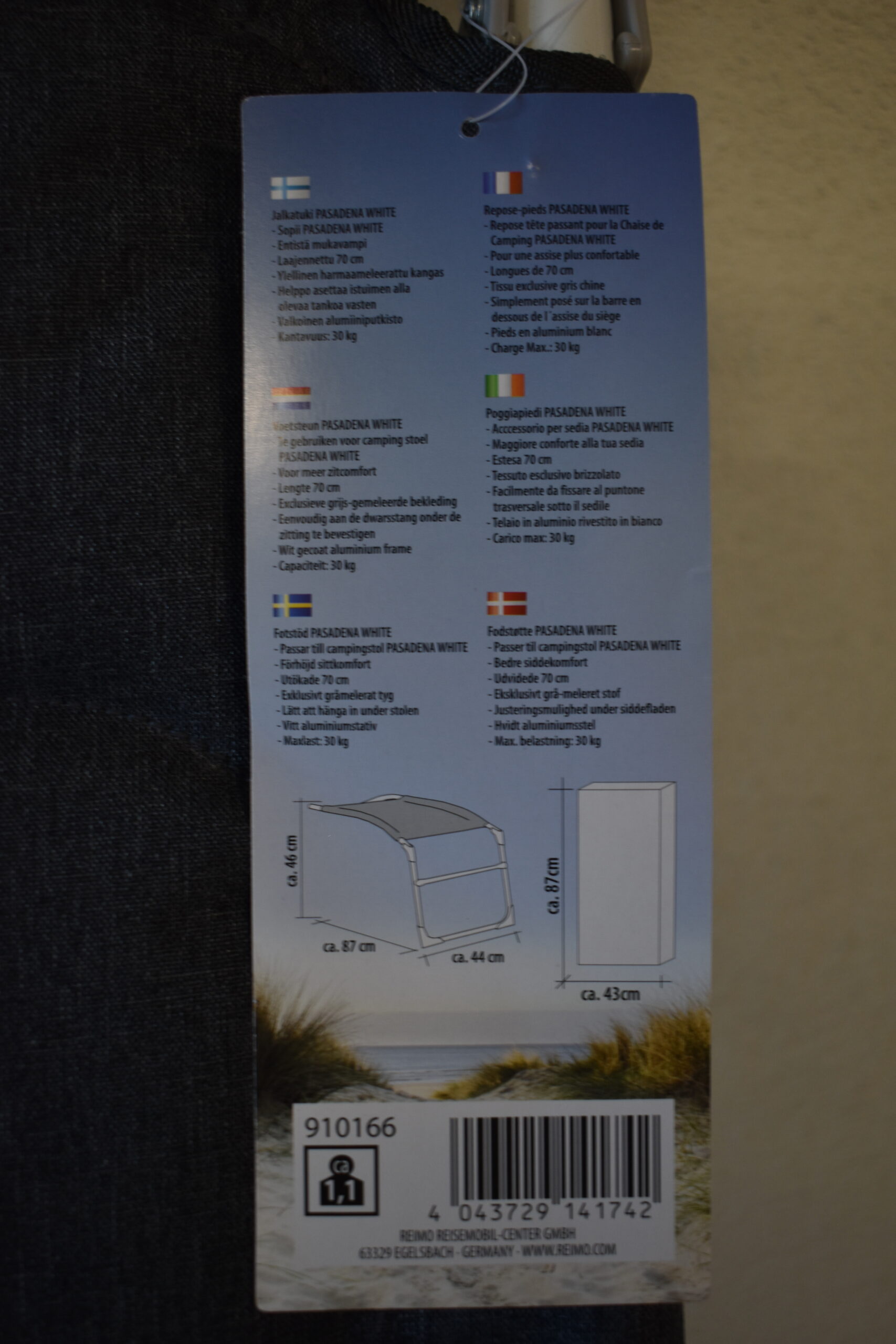 Camp 4 Beinauflage / Fußstütze für Pasadena White