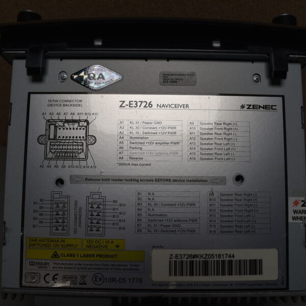Zenec ZE 3726 MH-0-7 Navigationsgerät