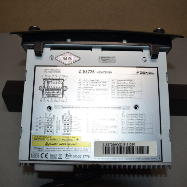 Zenec ZE 3726 MH-0-7 Navigationsgerät