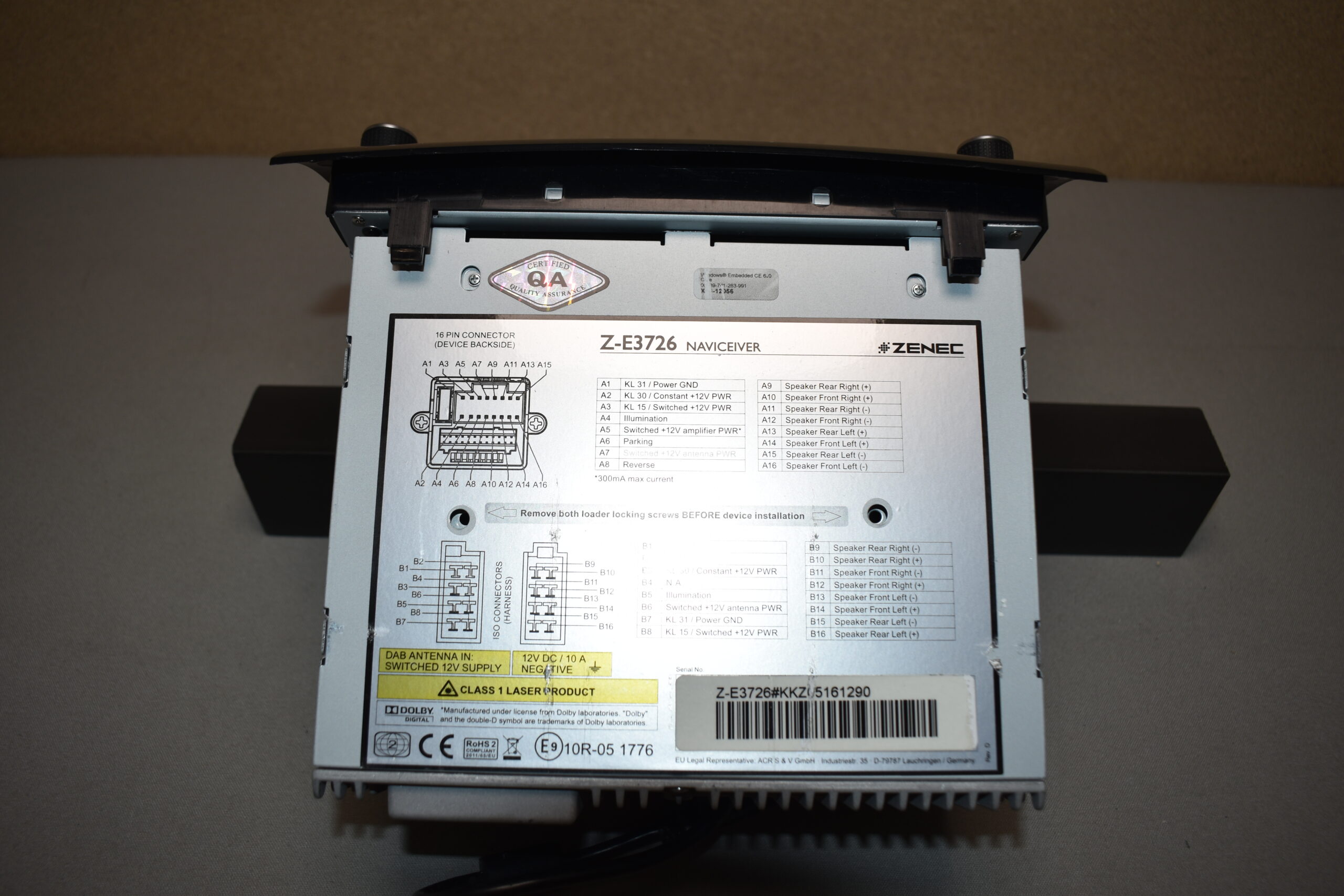 Zenec ZE 3726 MH-0-7 Navigationsgerät