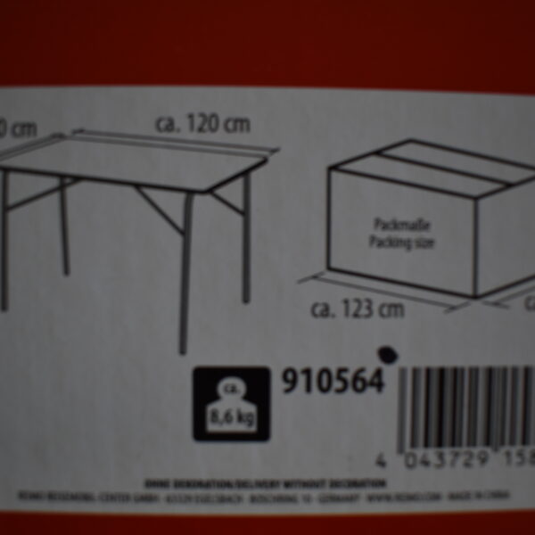 MC Camping Campingtisch 120 x 60 cm