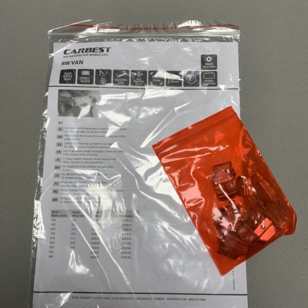 Carbest Ausstellfenster RW Van 960x450mm gewölbt