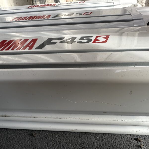 Fiamma F45S 4 Meter Markise Weiß Tuch: Royal Grey Weiß Tuch: Royal Grey