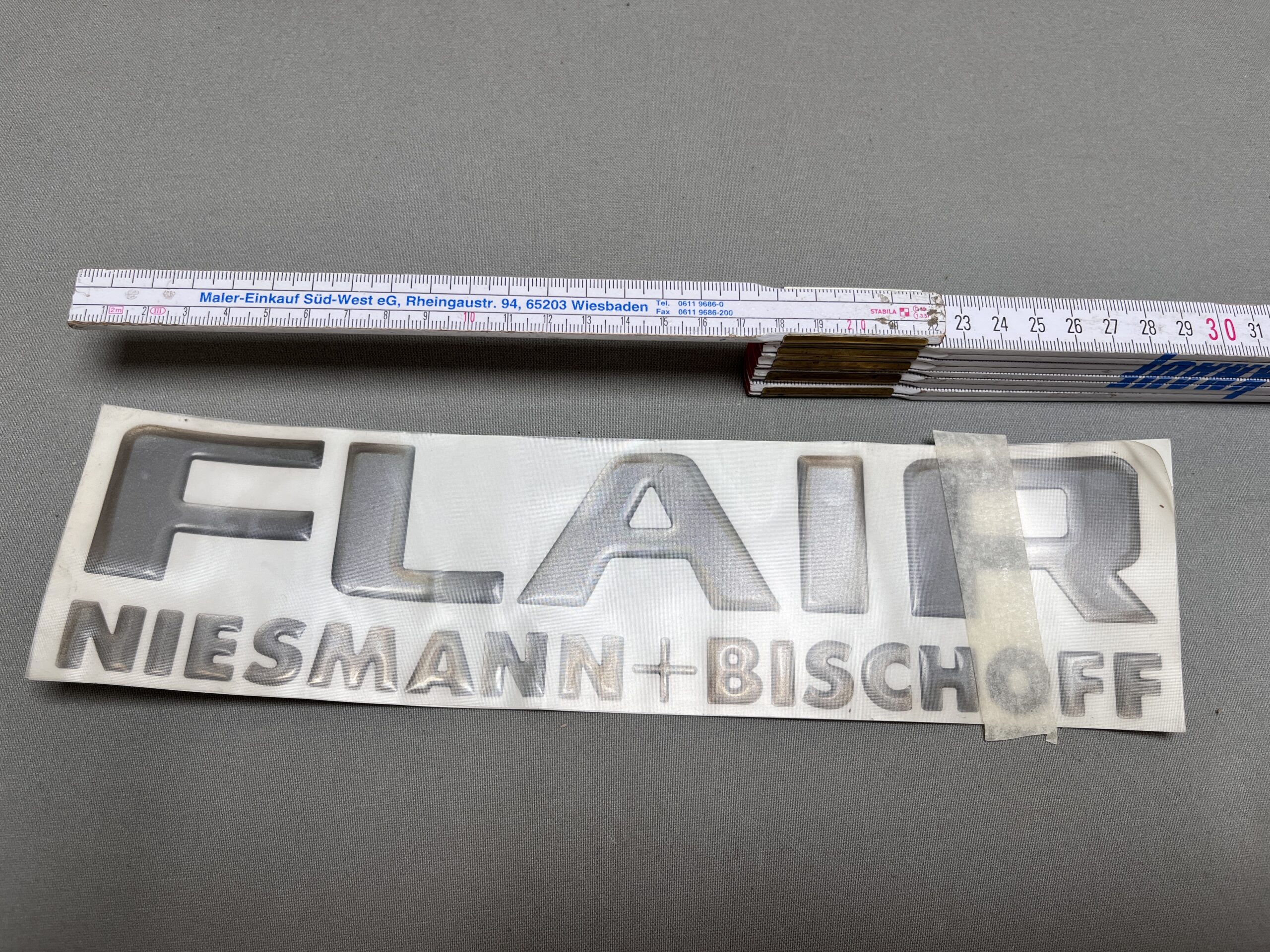 Niesmann & Bischoff Aufkleber Flair mittelgrau Oracal 951 Premium