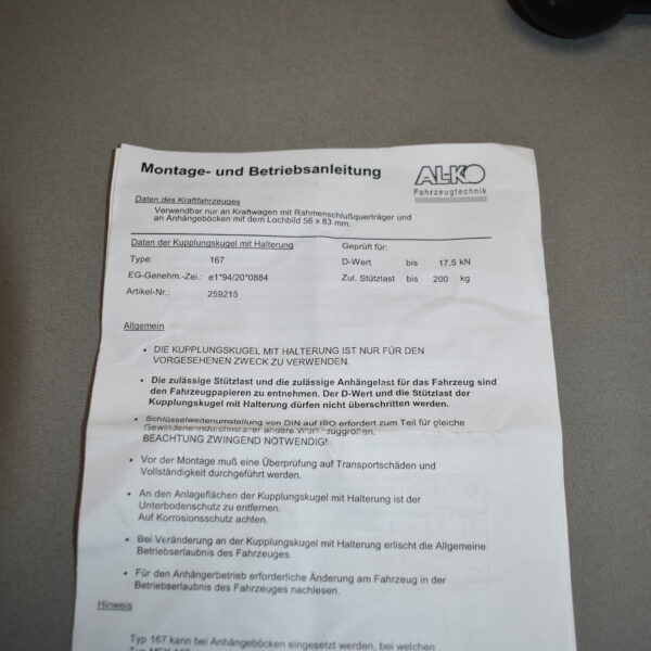 Alko Anhängerkupplung (Endstück)