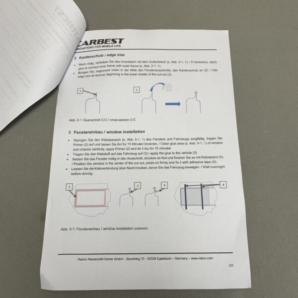Carbest Seitenscheibe für VW T5/T6 1138x585mm