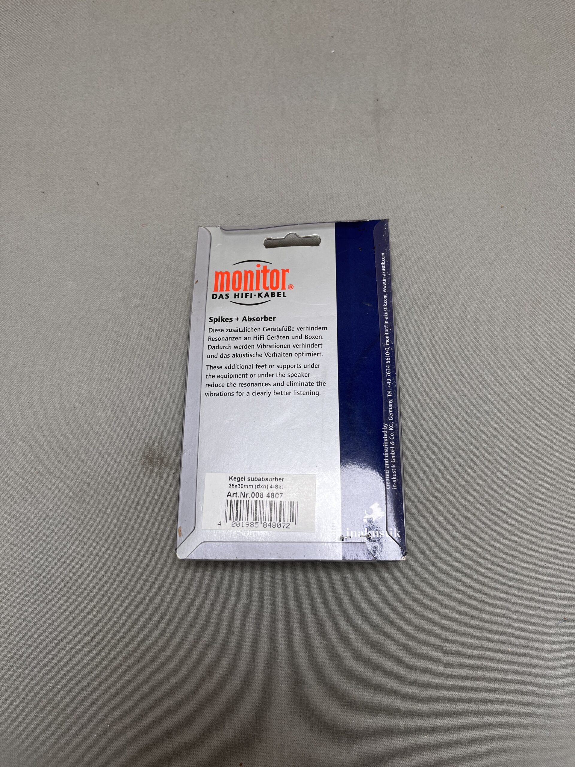 monitor Kegel Subabsorber Spikes & Absorber