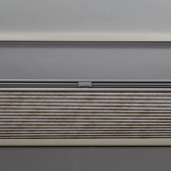 Kombi-Rollo / Komfort-Rollo  Verdunklung und Fliegenschutz für Fenster 1300x600mm Beige