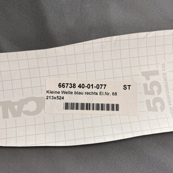 Eura Mobil Aufkleber Welle klein blau rechts El.Nr.68 213x524 Oracal 551