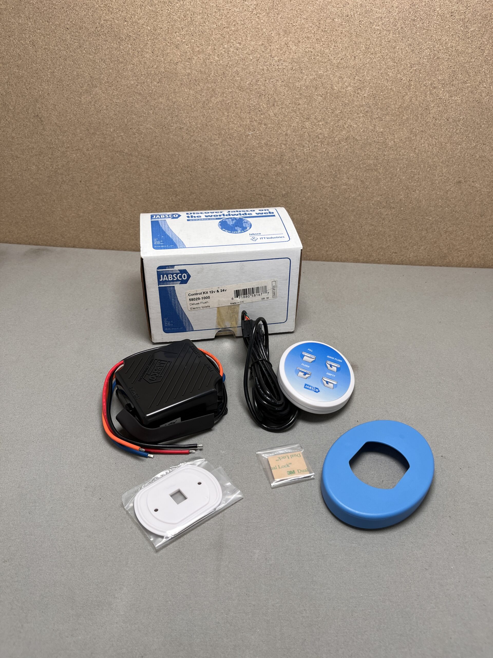 Jabsco Deluxe Flush Control Kit 12v & 24v 58029-1001