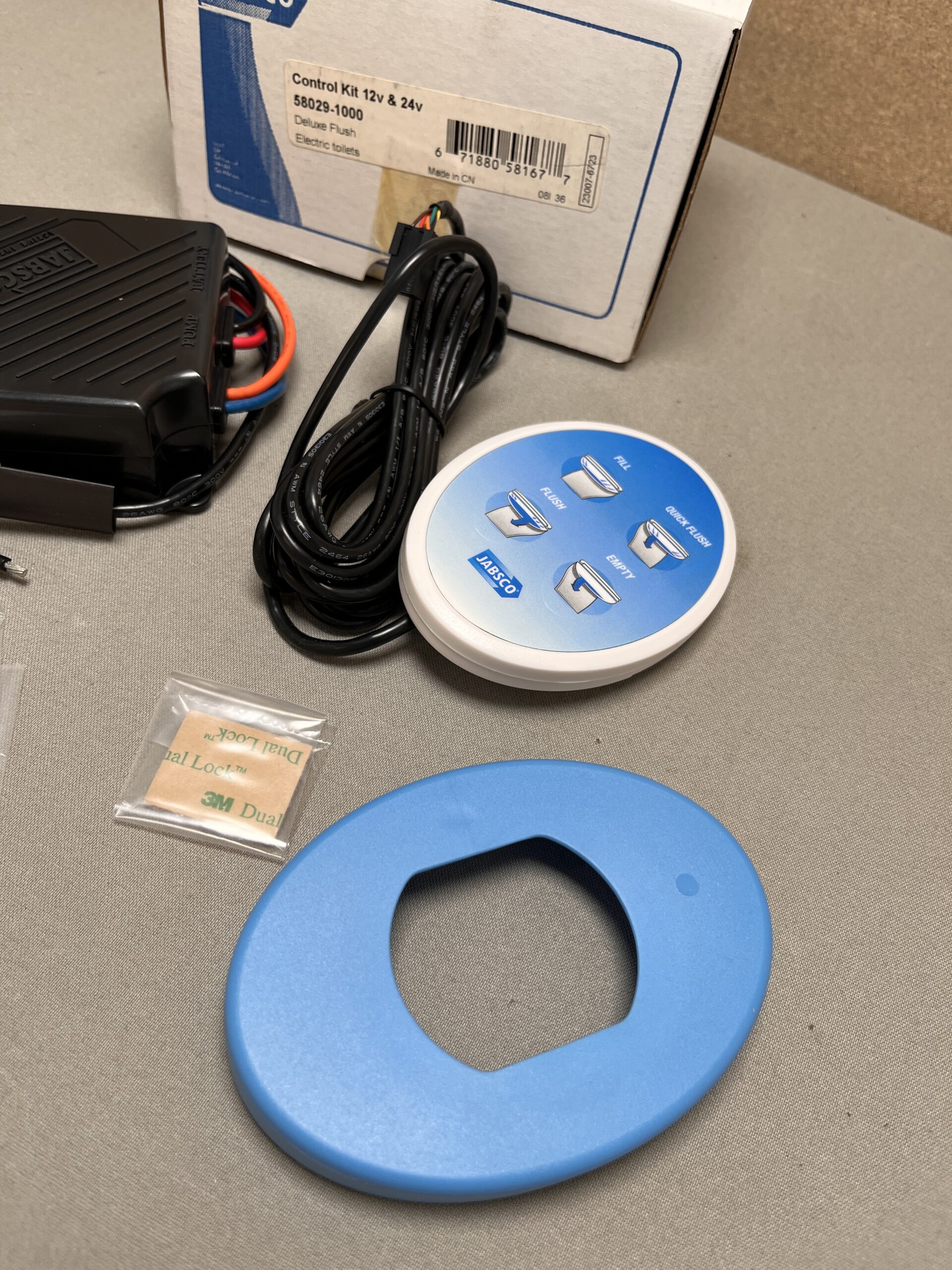 Jabsco Deluxe Flush Control Kit 12v & 24v 58029-1001