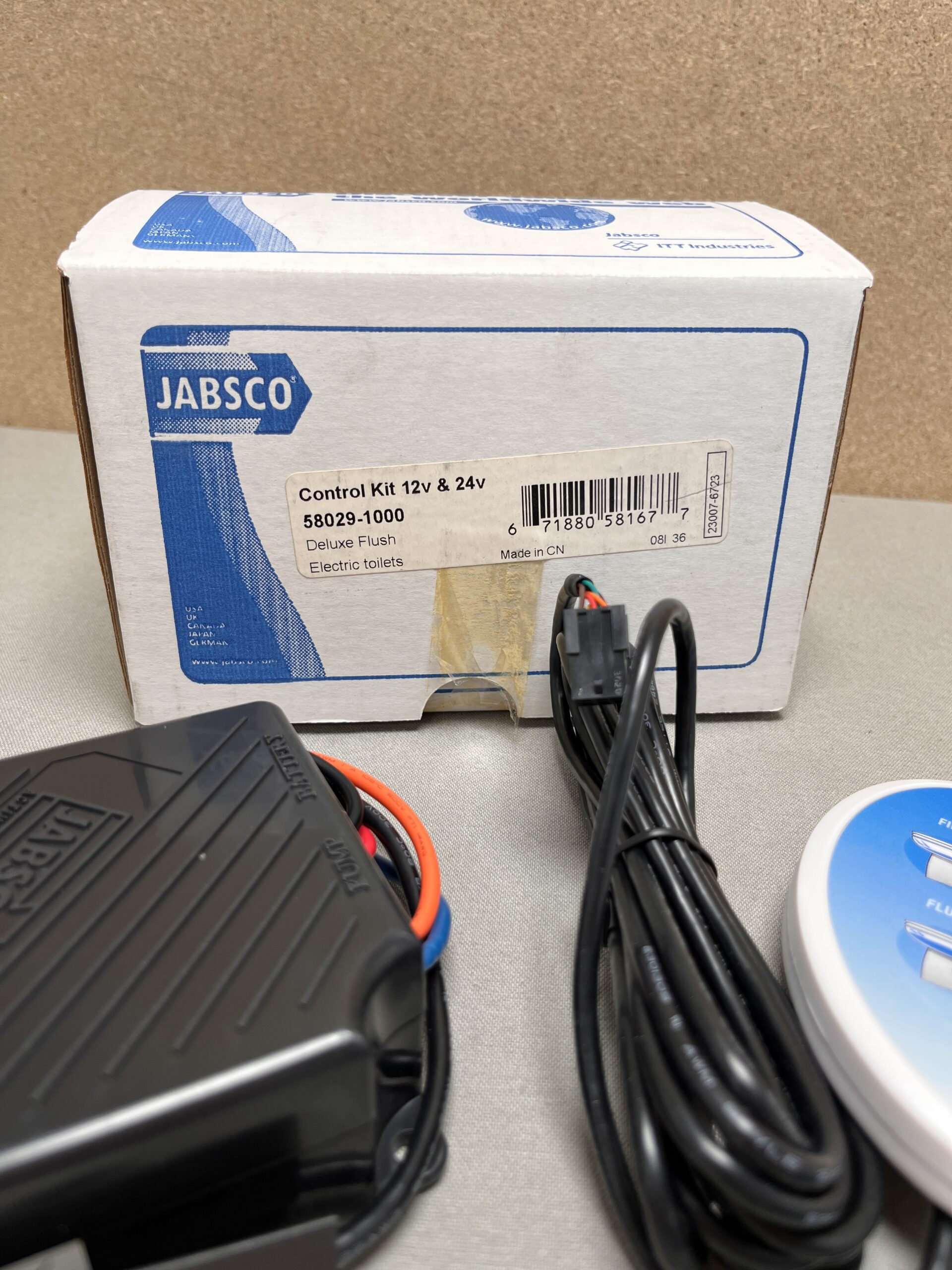 Jabsco Deluxe Flush Control Kit 12v & 24v 58029-1001