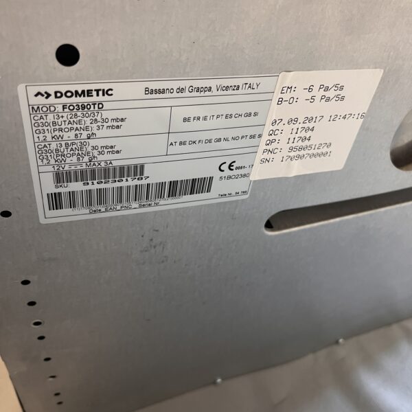 Dometic Backofen SMEV 30 Liter DIN R FO 390