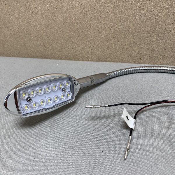 LED Schwanenhalslampe Silber