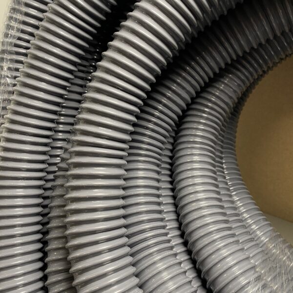 RX-PVC Schlauch mit Spirale grau Ø 40mm 25m Stück