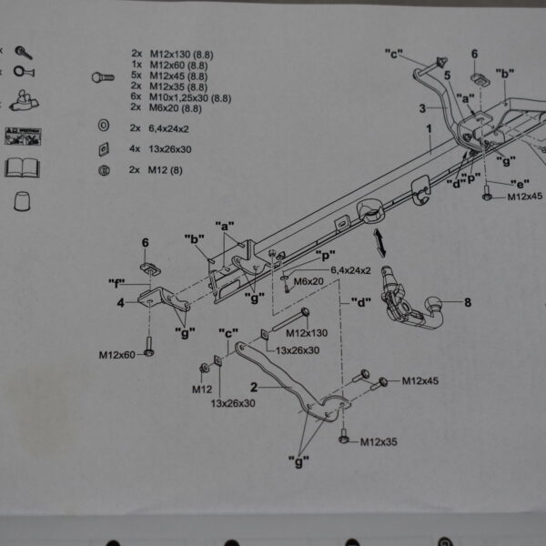 Westfalia Anhängerkupplung Fiat Ducato Code Nummer 71807381