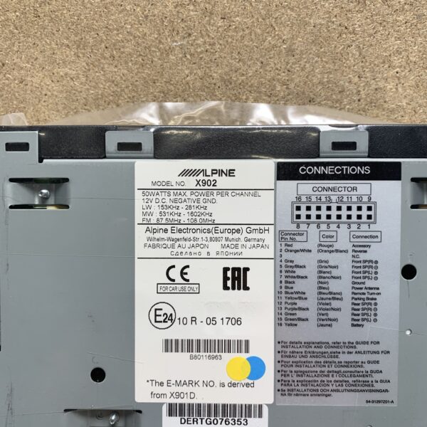 Alpine Navirechner Headunit X902