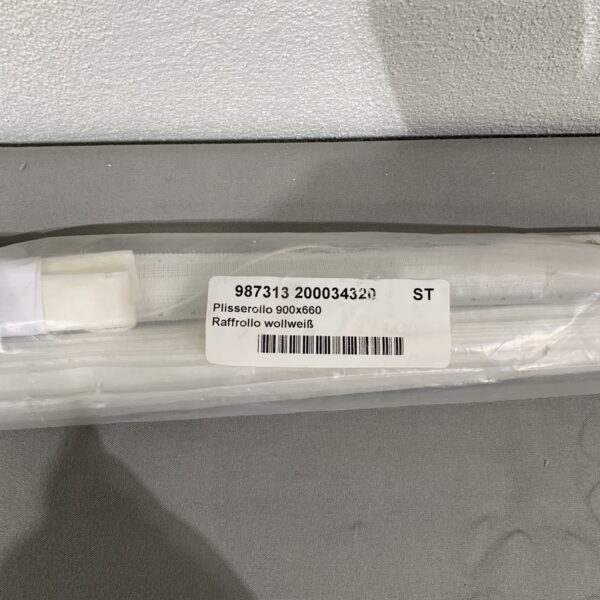 Plisserollo / Raffrollo wollweiß 900x660mm