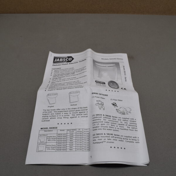 Bedienteil Jabsco mit Steuerung WC